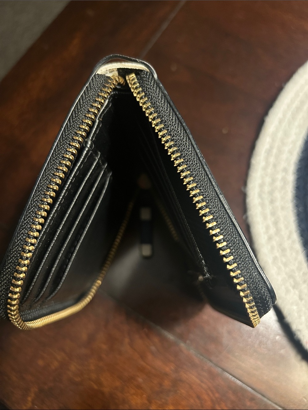 kate spade navy and blush striped zip wallet - Picture 5 of 7